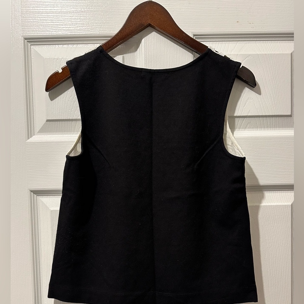 BAILEY 44 Size M Ivory Black Crochet Macrame Crop Top R $98 - Picture 6 of 9